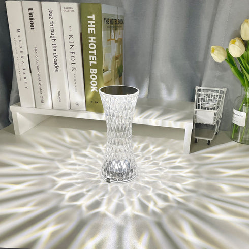 Crystal Diamond Shaped Table Lamp- Small Waist (S2)